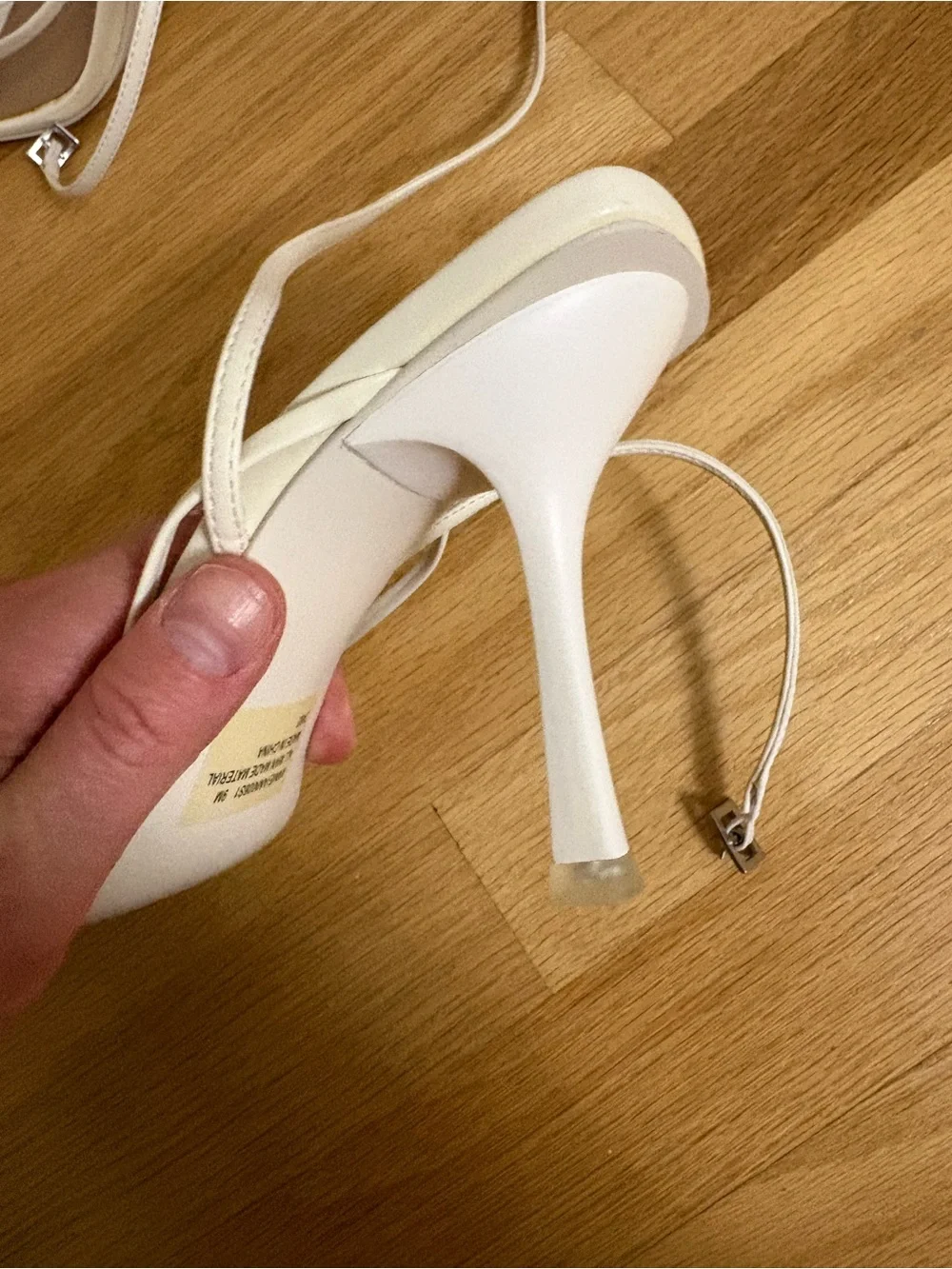 Steve Madden White Strappy Square-Toe Heels
